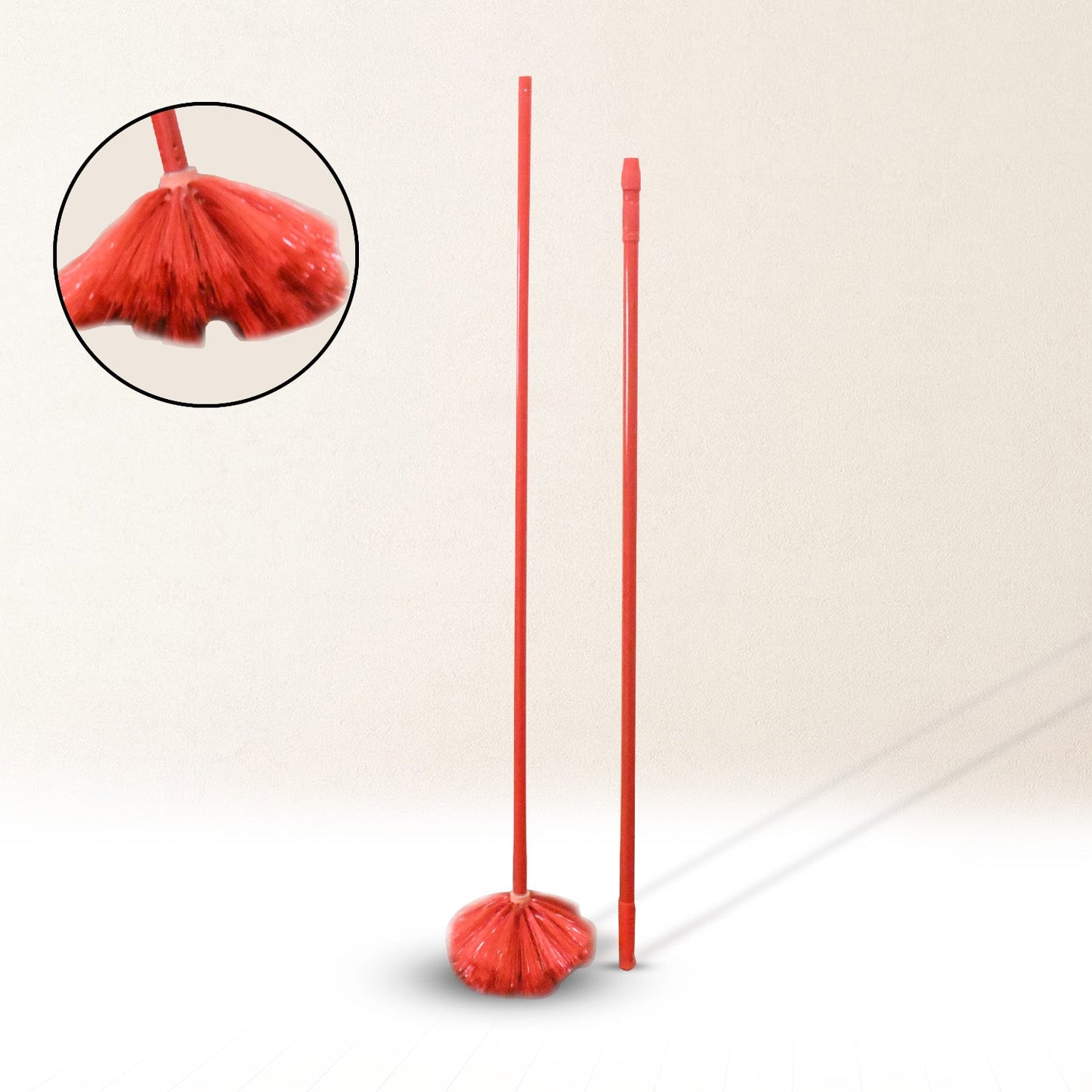 Cobweb Brush With Metal Strong Long Extendable Handle for Dusting, Ceiling Cobweb Cleaning, Brush for Lights, Fans & Webs Cleaning for Home / Kitchen (90 Inch / MOQ :- 6 Pc) - Springkart 
