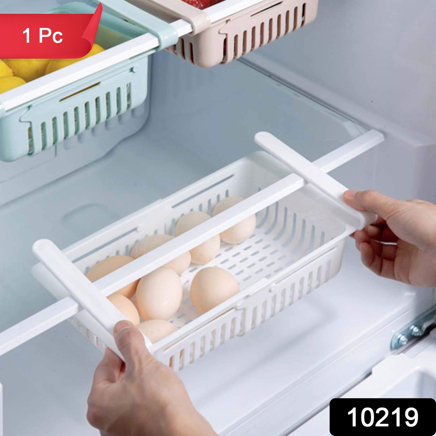 Expandable Adjustable Multipurpose Fridge Storage Basket (1 Pc) - Springkart 