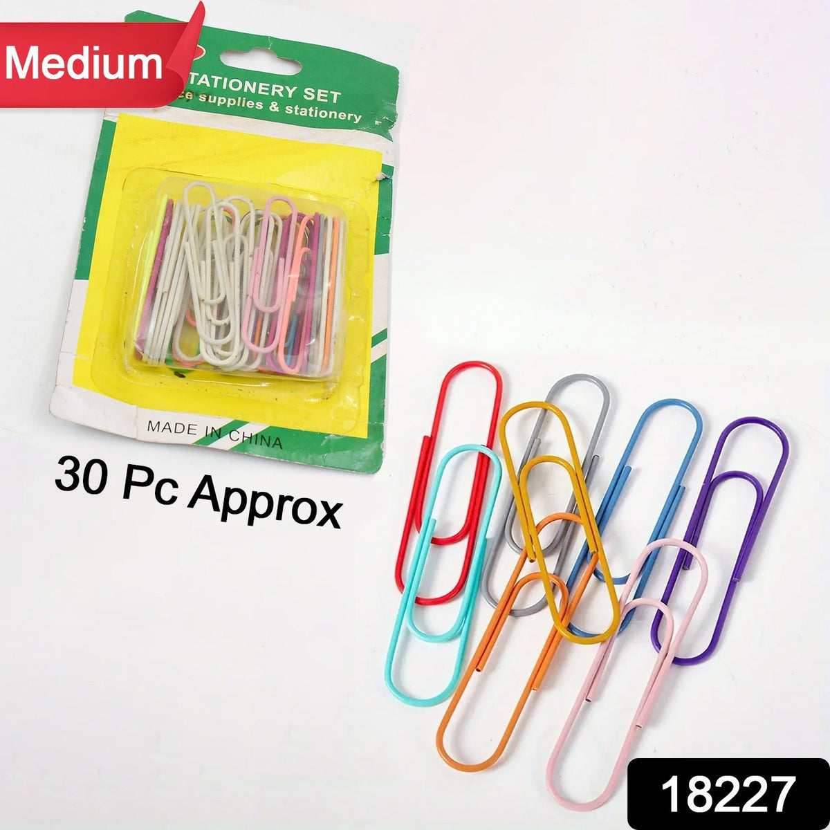 Multipurpose Assorted Color Paper Clips (Approx 30 Pcs / Medium Size) - Springkart 