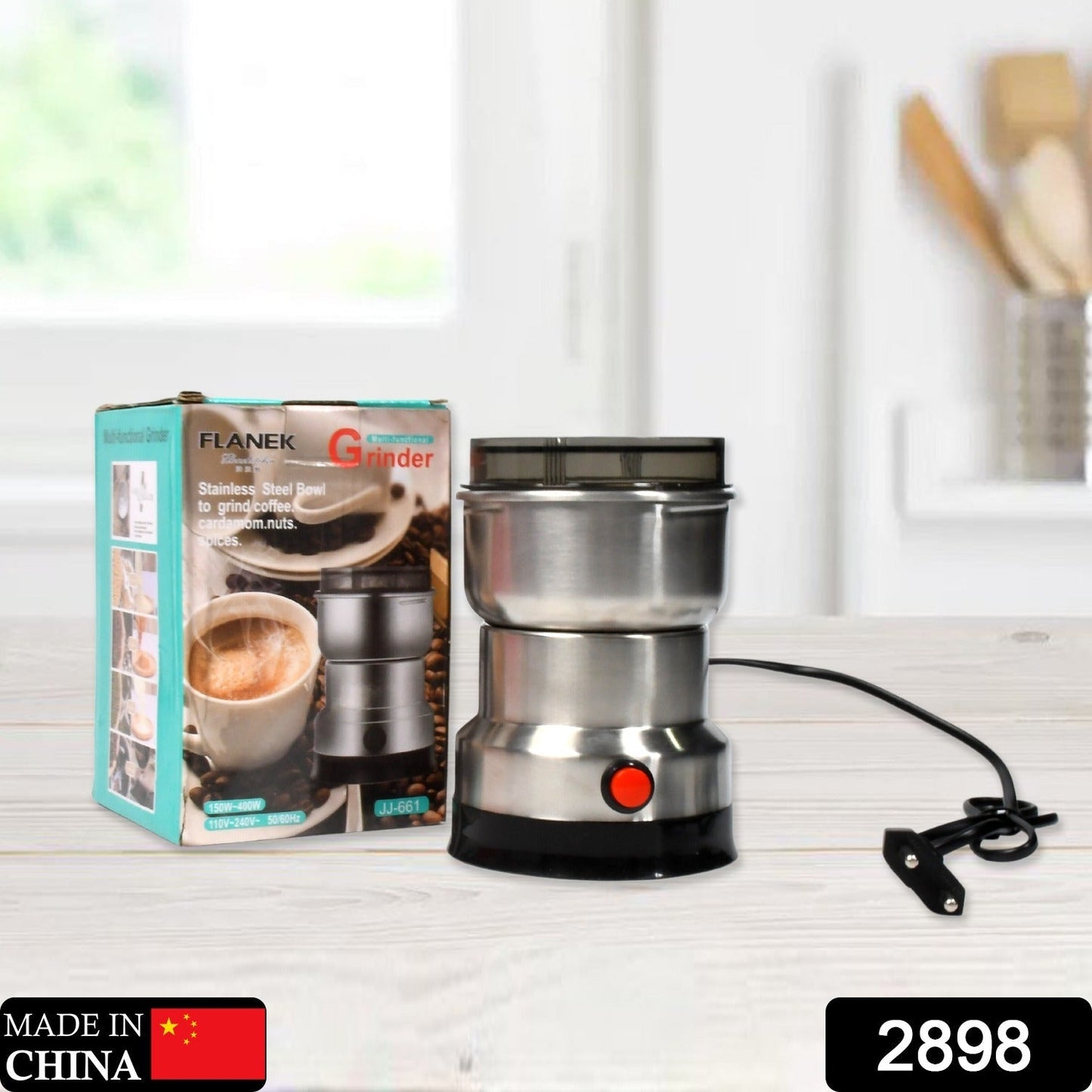 Multifunction Grinder Machine Electric Cereals Grain Mill Spice Herbs Grinding Machine Tool Stainless Steel Electric Coffee Bean for Home - Springkart 