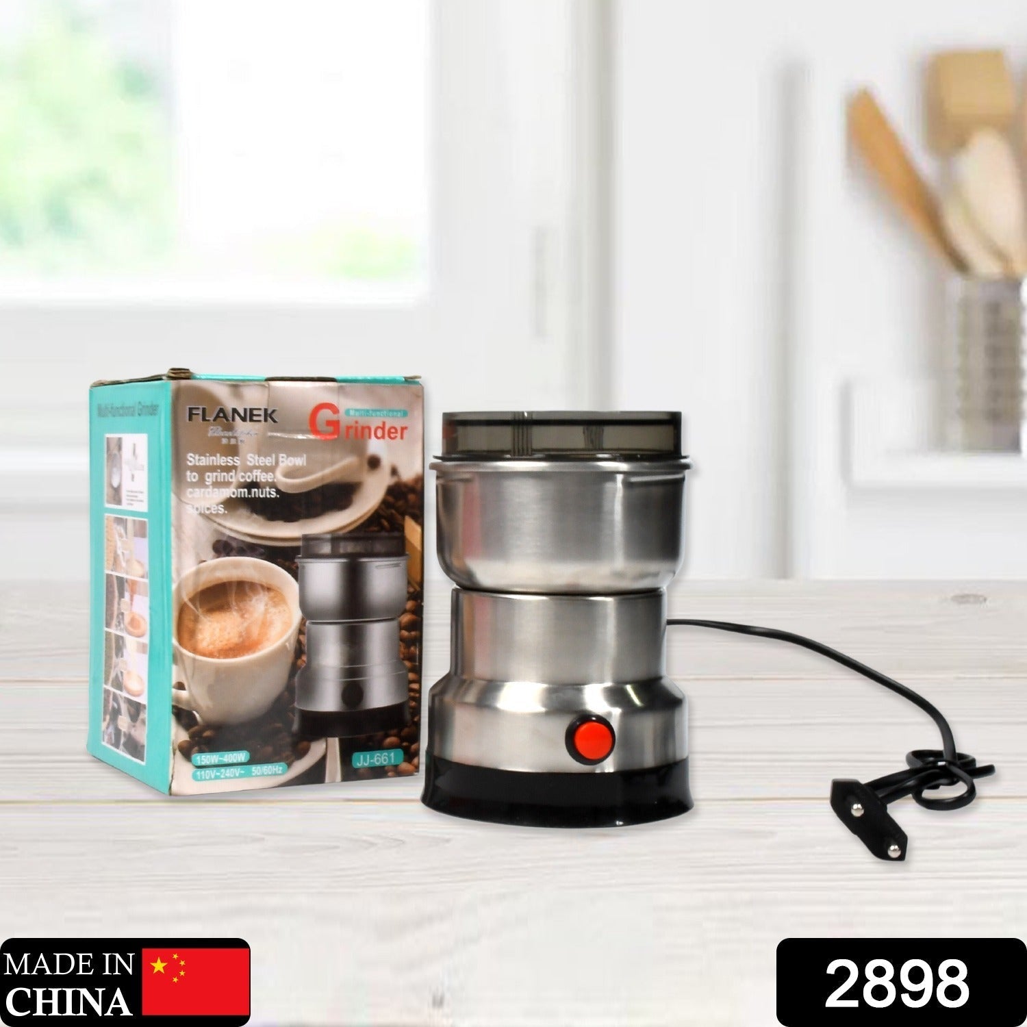 Multifunction Grinder Machine Electric Cereals Grain Mill Spice Herbs Grinding Machine Tool Stainless Steel Electric Coffee Bean for Home - Springkart 