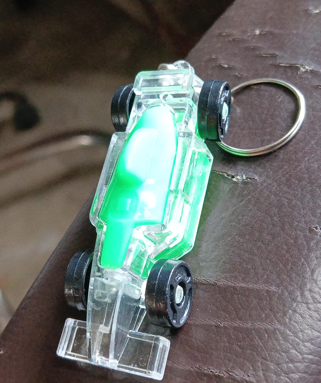 Cars Shape Keychain with On / Off Button LED Flashing Light (2 Pc)