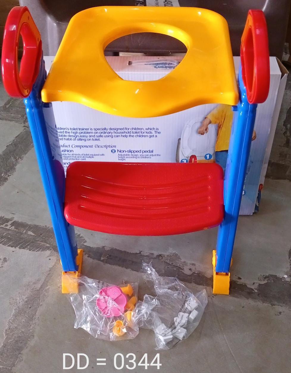 3 in 1 Kids / Toddler Potty Toilet Seat with Step Stool Ladder (Multicolour) - Springkart 