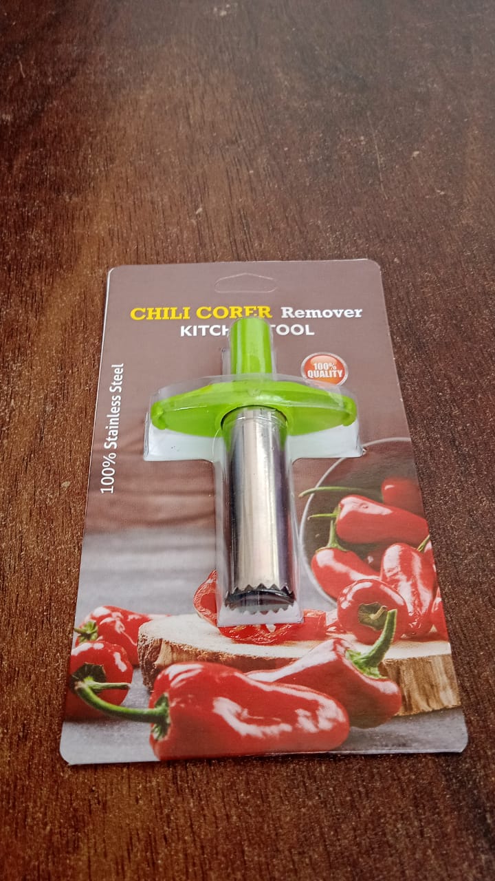 Small Stainless Steel Chili Corer Remover Kitchen Tool (1 Pc) - Springkart 
