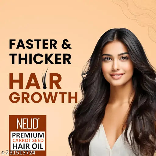 NEUD Carrot Seed Premium Hair Oil for Men & Women - 300 ml - Springkart 