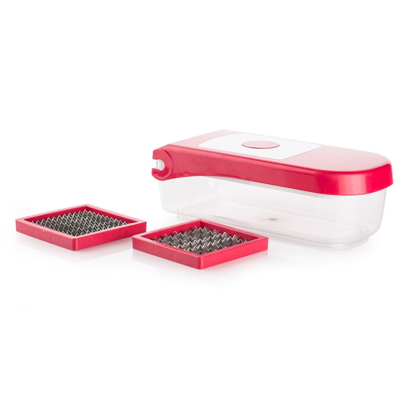 Ganesh Plastic Chopper Vegetable and Fruit Cutter, Red - Springkart 