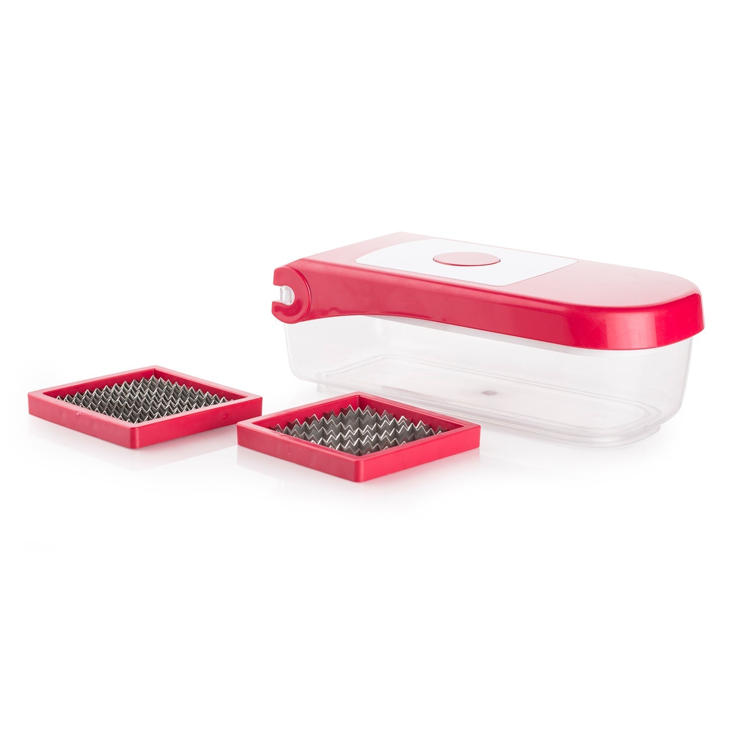 Ganesh Plastic Chopper Vegetable and Fruit Cutter, Red - Springkart 