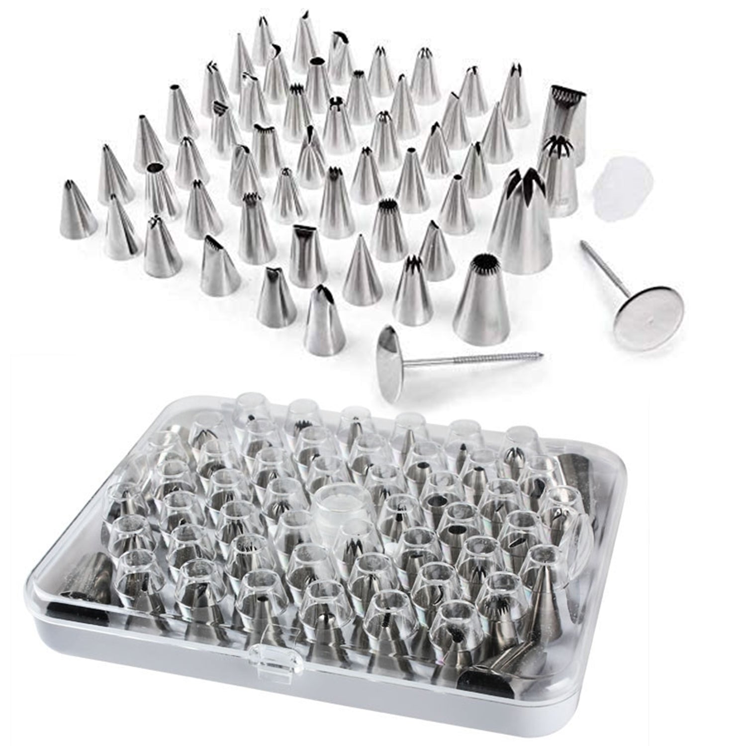 Cake Nozzle Set for Pastry Decorations (55-Piece) - Springkart 