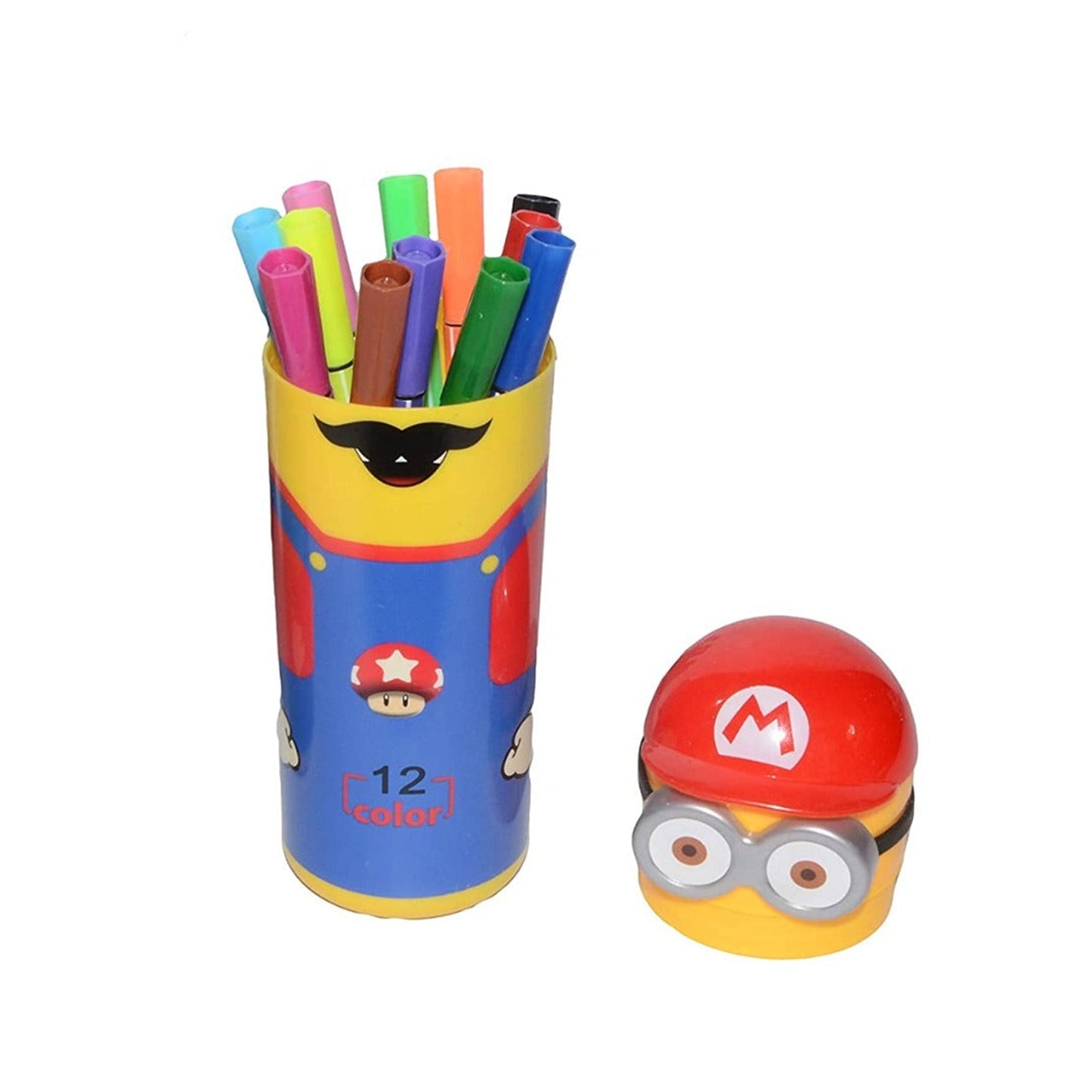Minions Sketch Pen Set with Attractive Designed Case (Pack of 12) - Springkart 