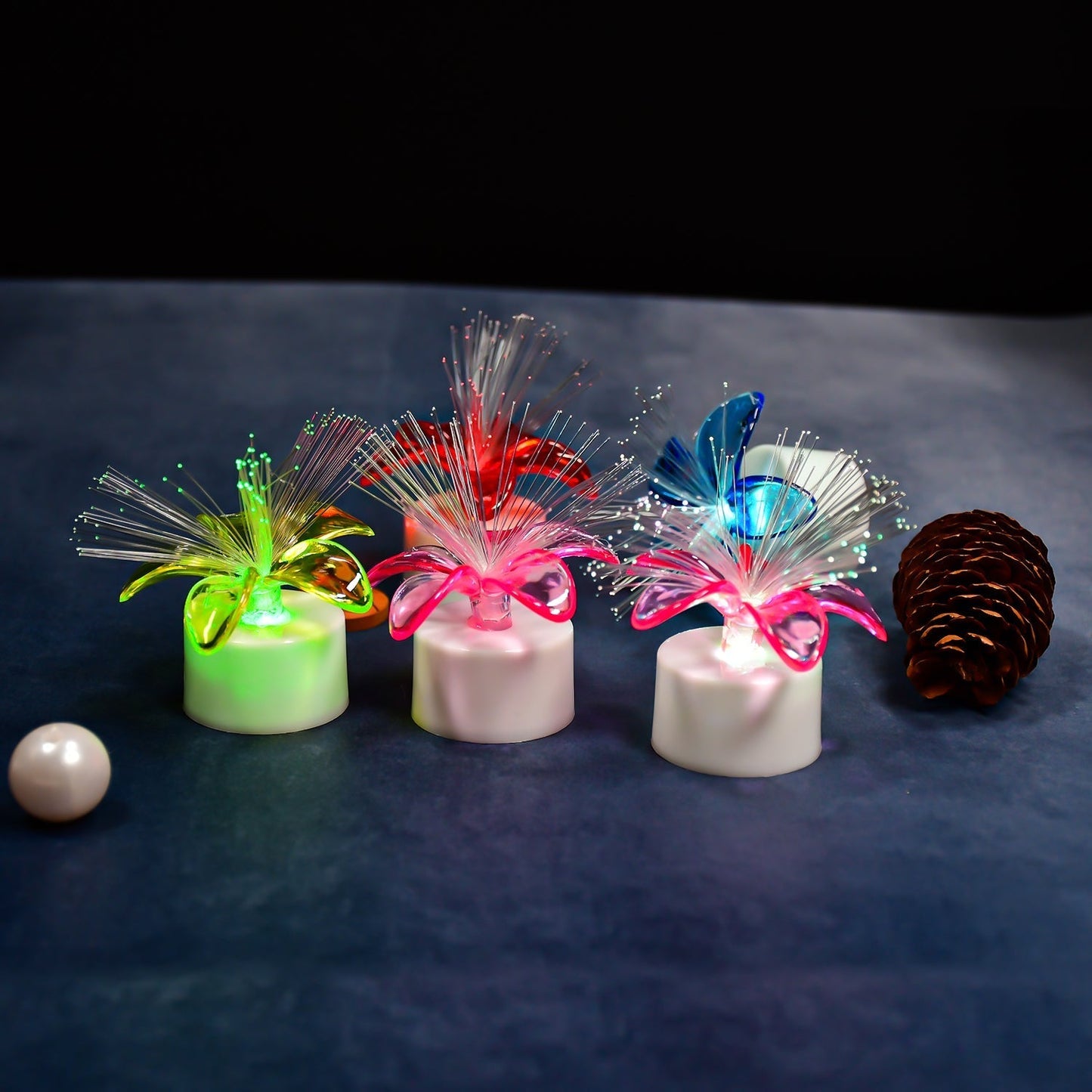 Fiber Optic Light, Mini Color Change LED Table Centerpieces, Light Up Candle - Pack of 12 - Springkart 
