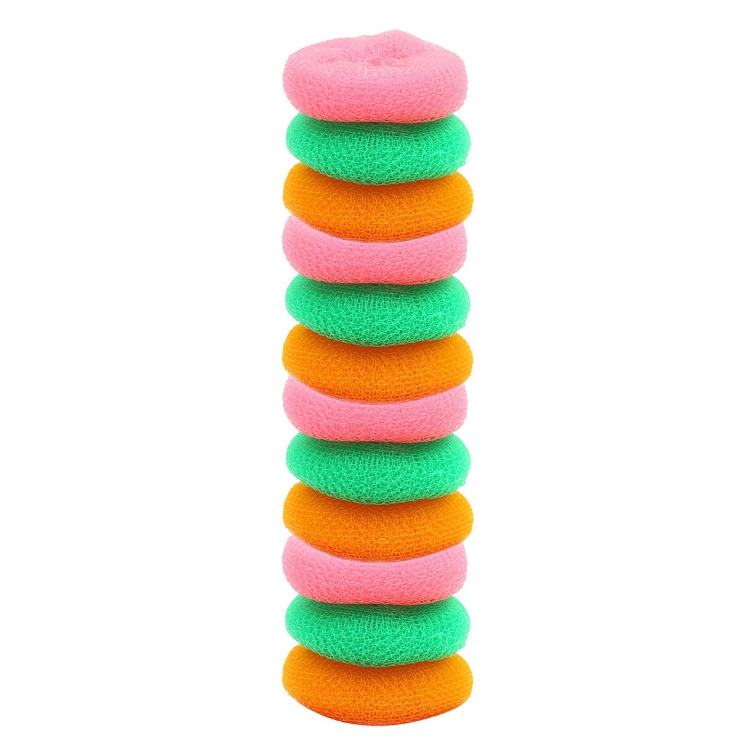 Plastic Scrubber Round Nylon Scrubbers (Pack of 12) - Springkart 