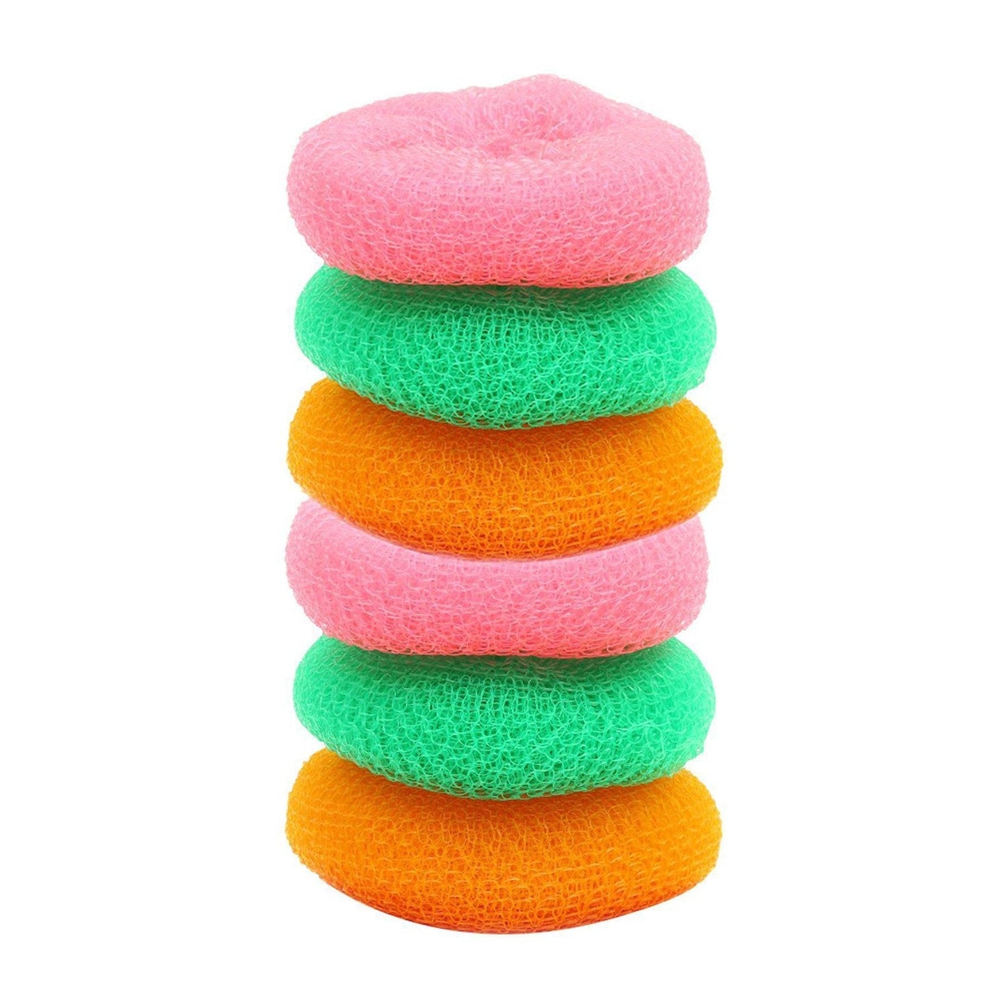 Plastic Scrubber Round Nylon Scrubbers (Pack of 6) - Springkart 