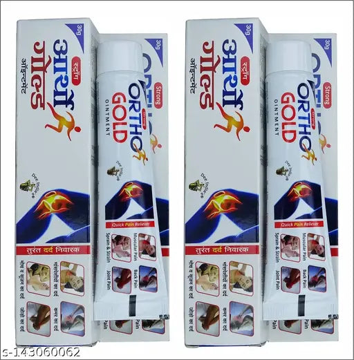 DEE INDIA HERBALS Ortho Gold Ointment Gel|Helpful in Muscle Pain, Back Pain, Join Pain,  ( Weight : 30 Gm) Pack Of 2