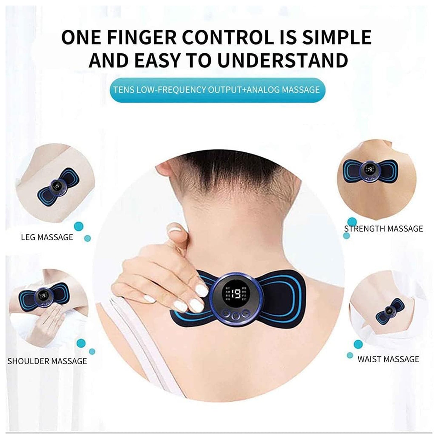 6204 Portable Usb Neck Massager Electric Neck Massager Automatic Massage Enhancer Mini Cervical Massager Ems Lymphatic Drainage Massage With Cable - Springkart 