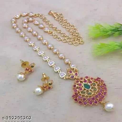 Beautiful Gold-Copper Plated Jewellery set combo idel for women