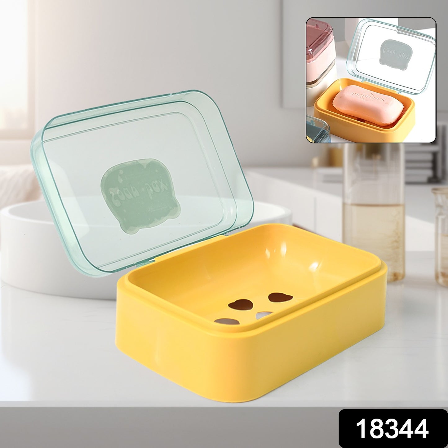 Plastic Soap Dish Portable Plastic Self Draining Soap Holder (1 Pc Mix Color) - Springkart 