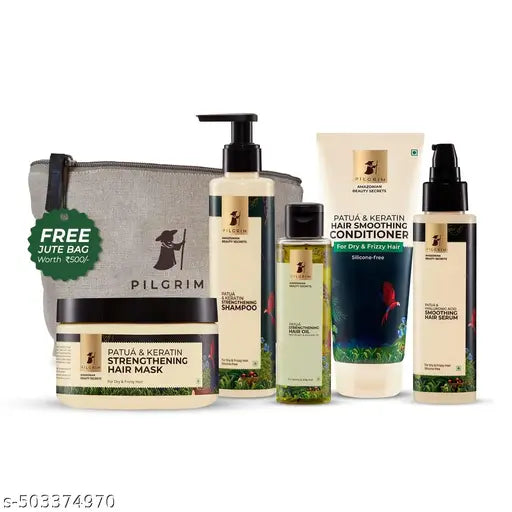 Pilgrim Patuá Hair Essentials Premium Ritual to Strengthen, Nourish& Pamper (6 Items in the set)