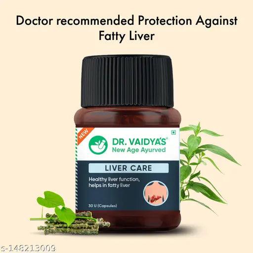 Dr. Vaidya's Ayurvedic Fatty Liver Capsules For Daily Liver Detox (Capsules 30 Each Pack of 2)