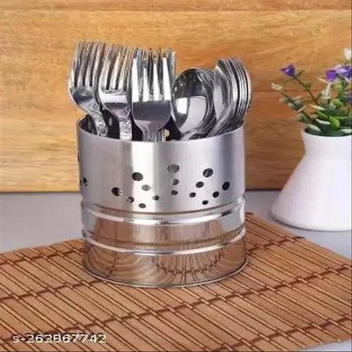 High Quality Stainless Steel Spoon Cutlery Pen Brush Holder Stand - Springkart 