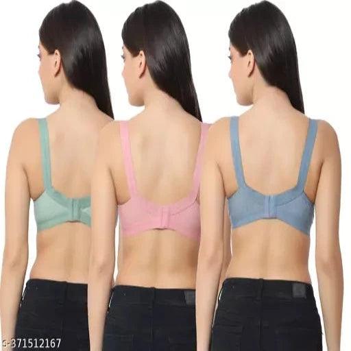 Women Non Padded Bra Pack of 3 - Springkart 