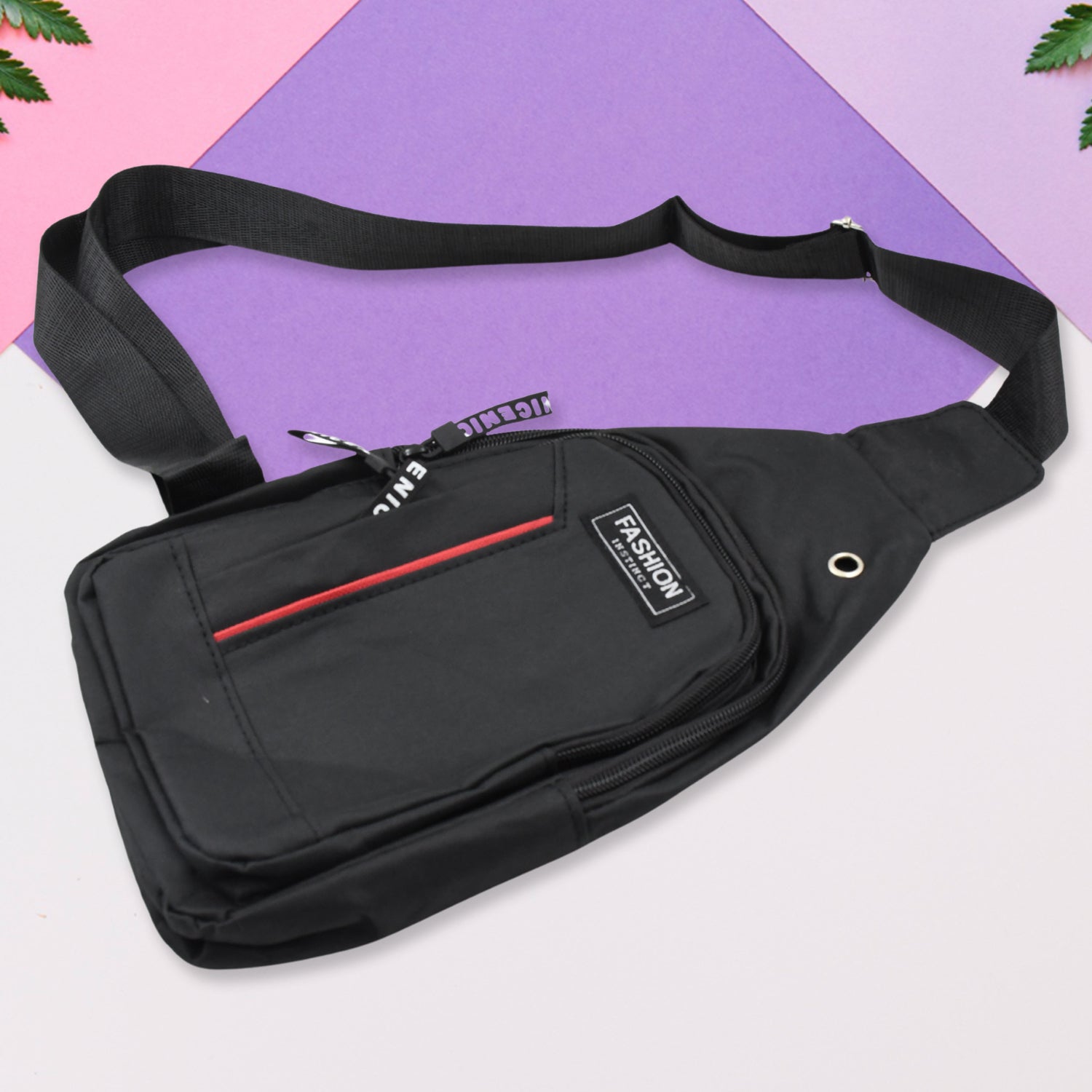 12859 Waterproof Anti Theft Cross-body Fanny Pack Waist Bag Shoulder Bags Chest Men Casual Fashion Usb Charging Earphone Hook Sling Travel Bag (1 Pc) - Springkart 