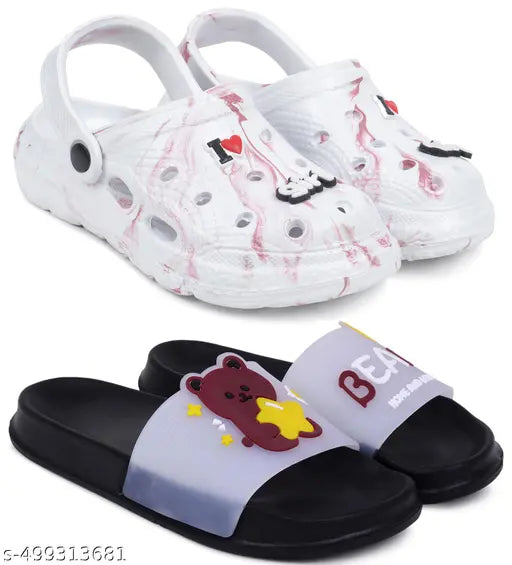 Clogs for Women |Lightweight & Stylish Clog Sandal for Girls slippers,slides,water proof for Women clogs stylish | Perfect Filp-Flops for daily wear walking Slippers Combo Pack