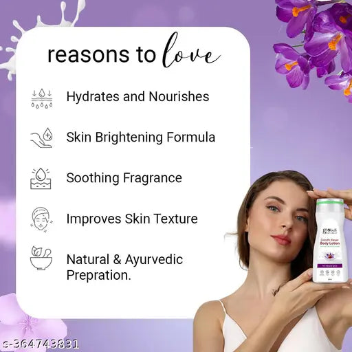 Naturals Body Lotion Combo Set of 2 - Honey Malai 200 ml, Doodh Kesar 200 ml, For All Skin Types - Springkart 