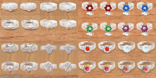 Stylish Adjustable Toe Ring For Women (16 Pair Combos)