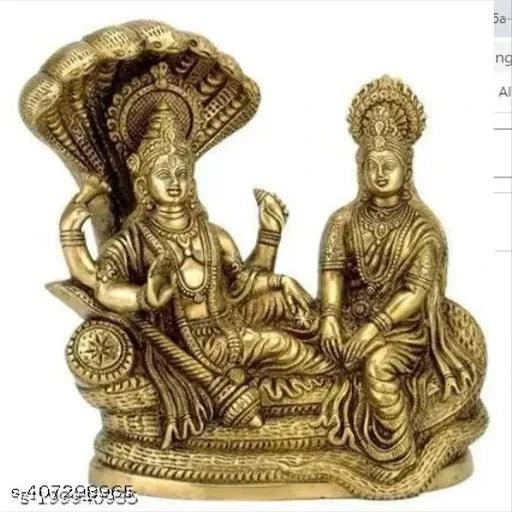 Vishnu Laxmi Sitting on Sheshnag Lord Narayan (L-10cm, B-6cm, H-12cm)