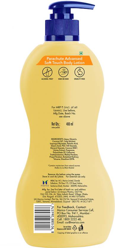 Parachute Advansed Advansed Soft Touch Body Lotion  (800 ml)