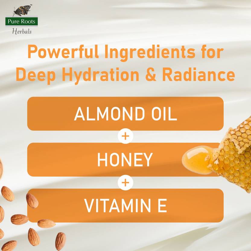 Pure Roots Almond & Honey Lotion Pack Of 2 (400ml * 2)  (800 ml)