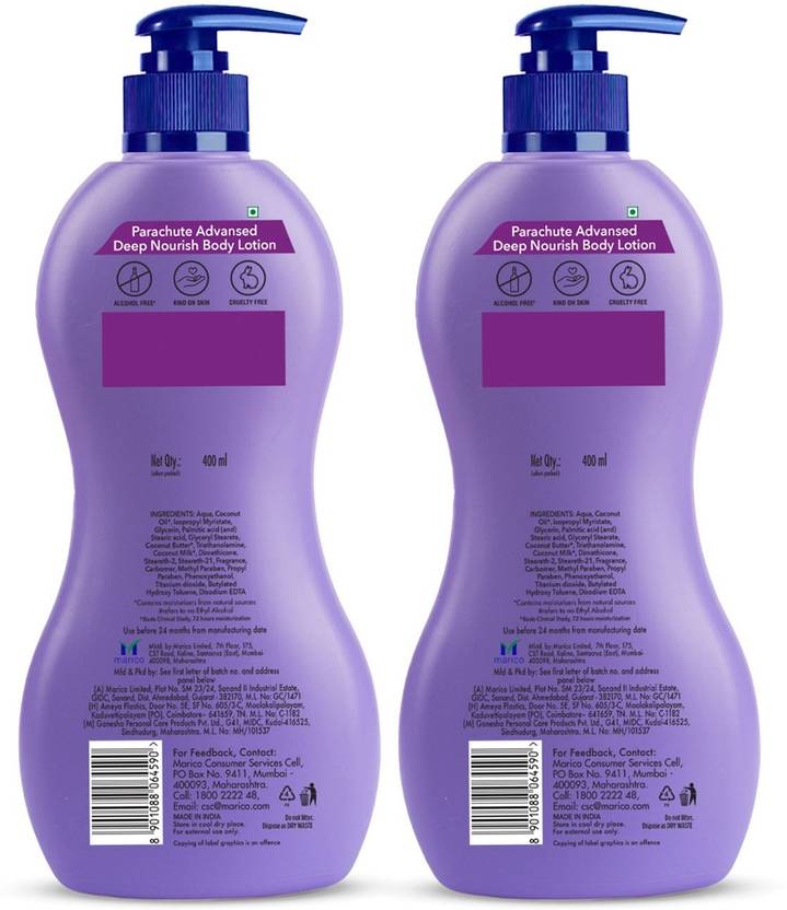 Parachute Advansed Deep Nourish Body Lotion  (800 ml)