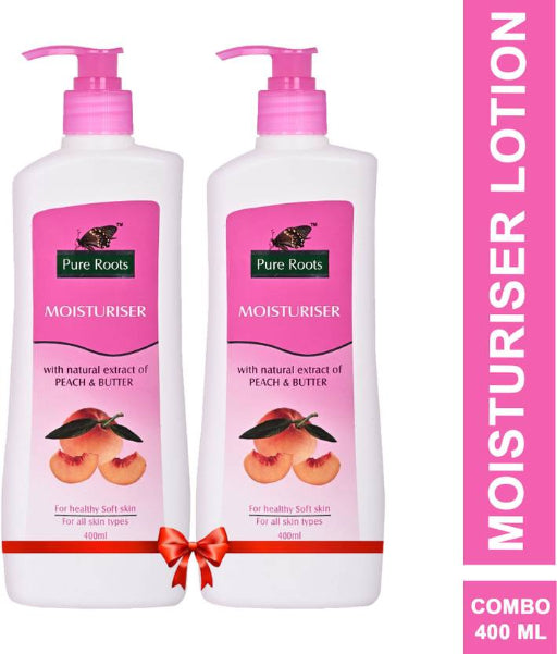 Pure Roots Moisturiser Lotion - Pack of 2 ( 400ml * 2 )  (800 ml)