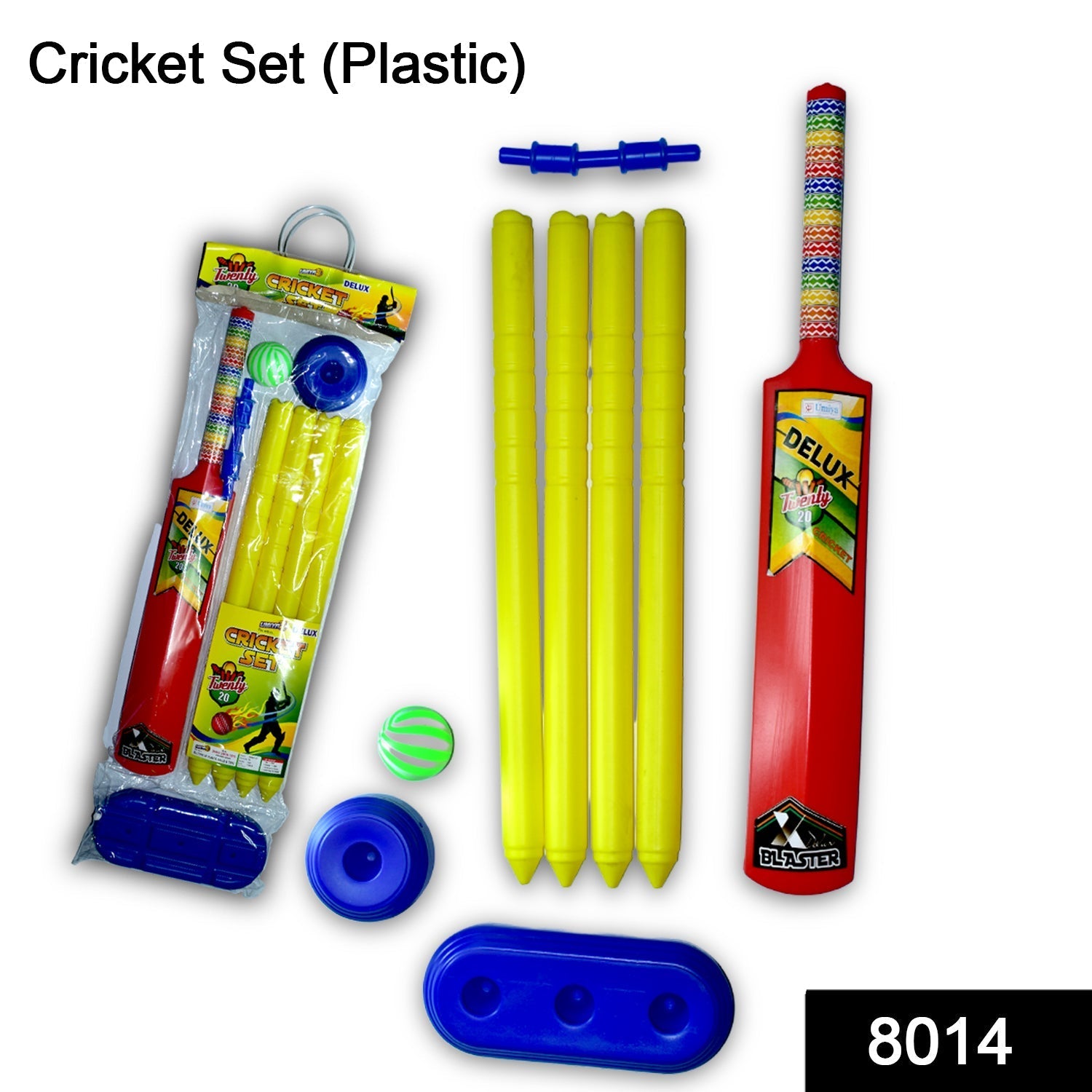 Plastic Cricket Set with Stump,Ball and Bat Kit - Springkart 