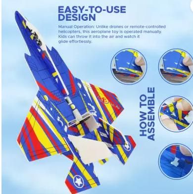 Buddynjoy BJ Airplane Toy Throwing Foam Plane - Springkart 