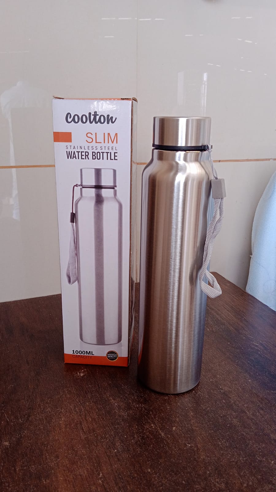 Stainless Steel Double Wall Vacuum-Insulated Drink Water Bottle (1000 ML) - Springkart 