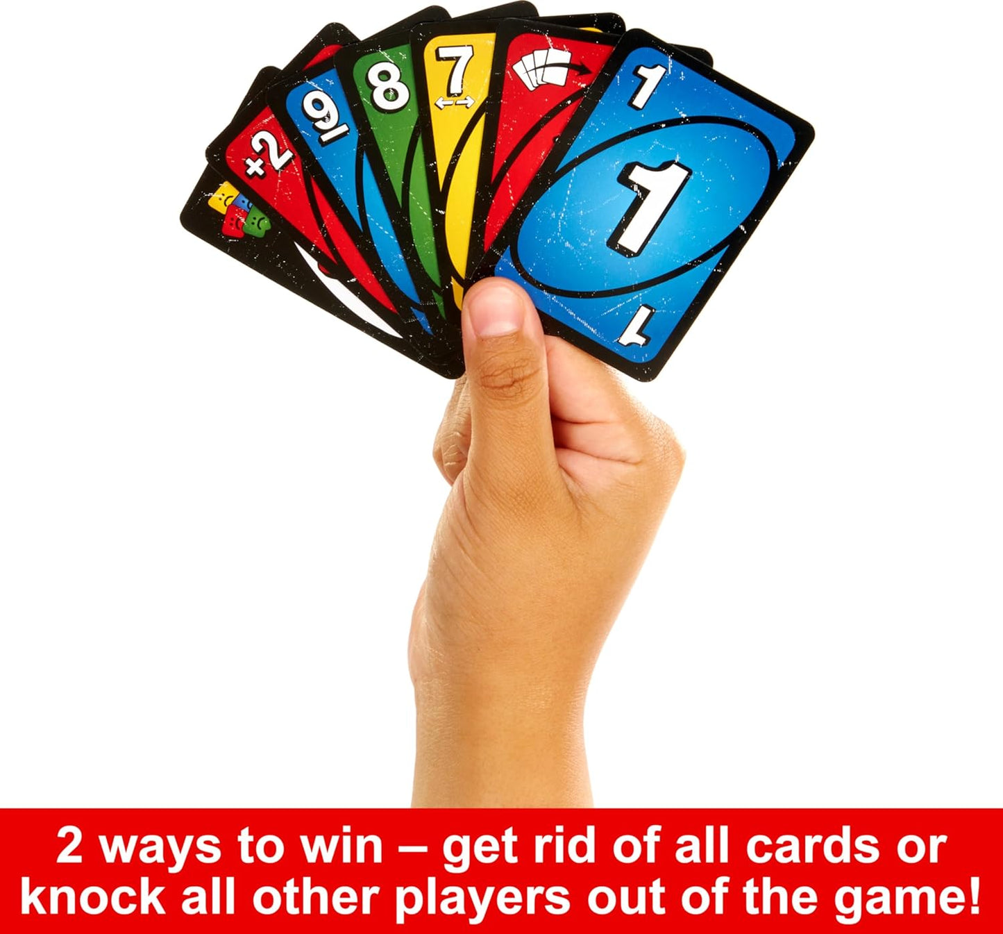 Mattel Games ​UNO Show ‘em No Mercy Card Game for Kids, Adults & Family Parties and Travel with Extra Cards, Special Rules and Tougher Penalties.