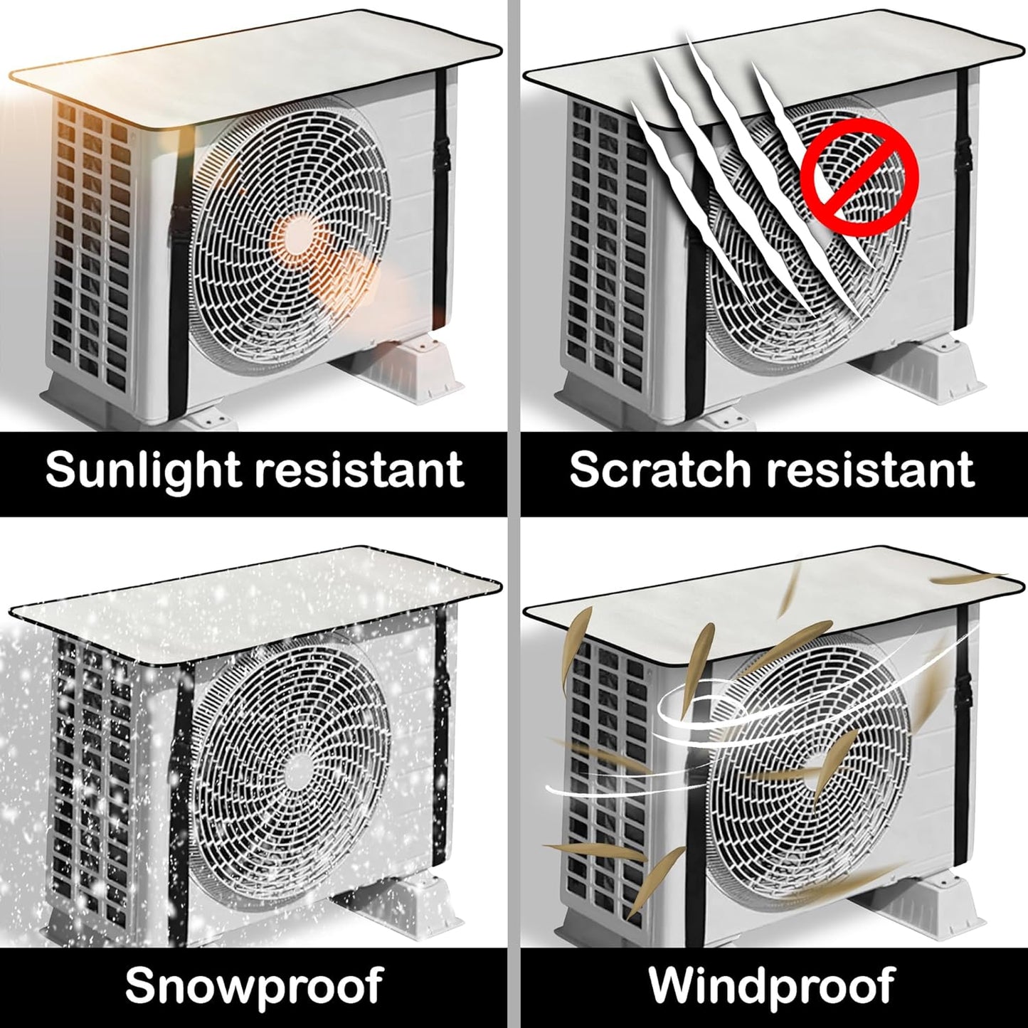 Axmon® Ac Outdoor Unit Protector Split Protector For Heat And Sun Proof | Heat Insulated Protection From Sun | OutDoor Unit Cover For Sunlight 1.5 ton (Universal Size) - Springkart 