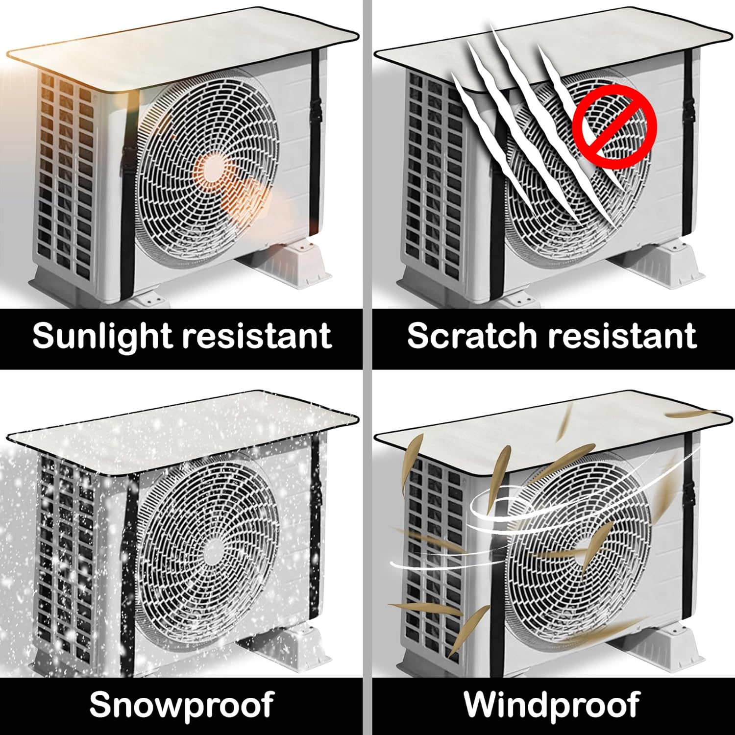 Axmon® Ac Outdoor Unit Protector Split Protector For Heat And Sun Proof | Heat Insulated Protection From Sun | OutDoor Unit Cover For Sunlight 1.5 ton (Universal Size) - Springkart 