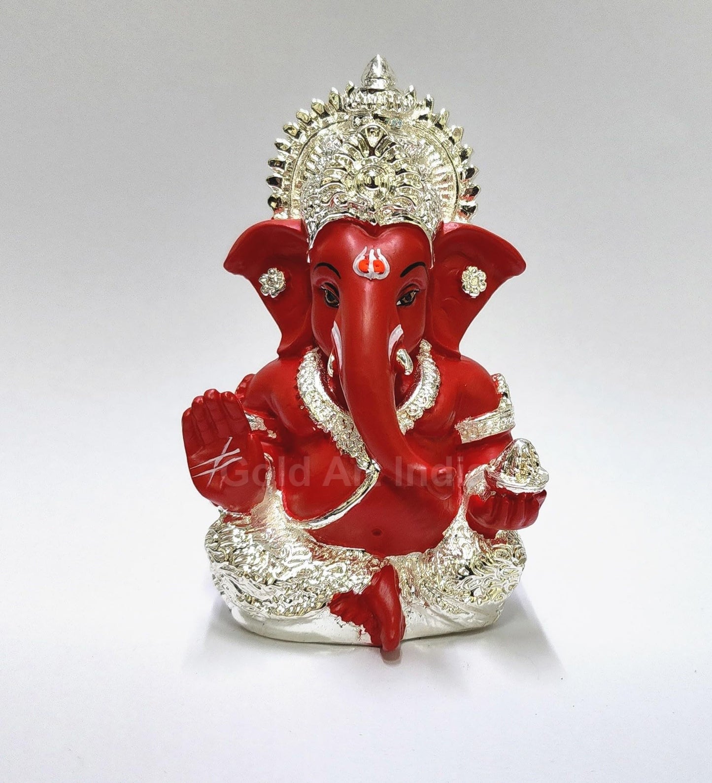 Gold Art India Mango Terracotta Finish Ganesha for Car Dashboard Home Decor Gifting Diwali Birthday Festivals 3.5 x 2 Inches