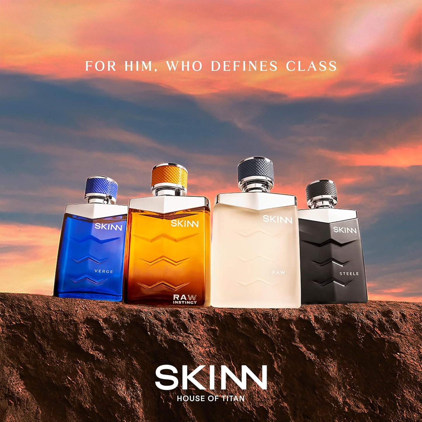 Skinn By Titan | Raw Perfume - 50 Ml | Perfume For Man | Gift for Men | Premium Fragrance | Grooming Essentials | Long Lasting Smell for Men |Fresh, Woody, Spicy | Eau De Parfum