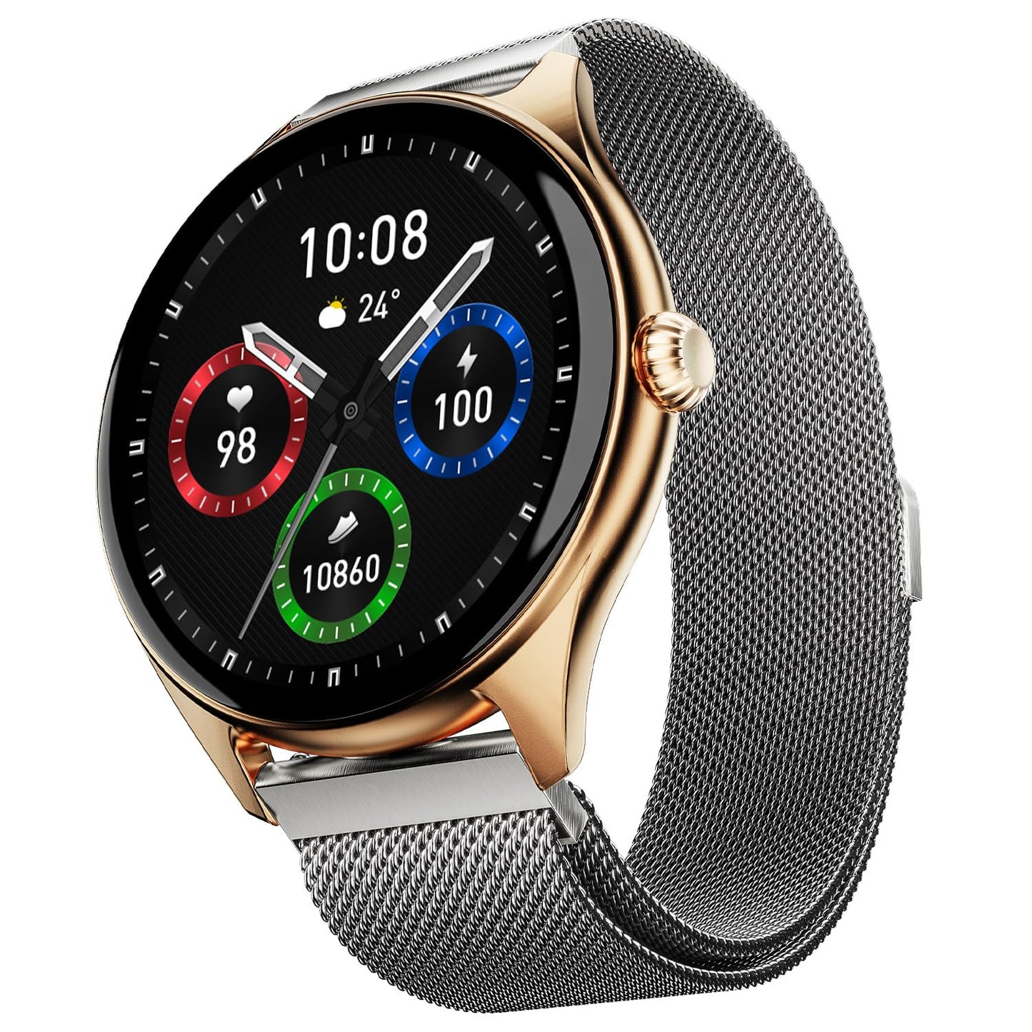 Fire-Boltt Phoenix Smart Watch with Bluetooth Calling 1.3,120+ Sports Modes, 240 * 240 PX High Res with SpO2, Heart Rate Monitoring & IP67 Rating (Black) - Springkart 