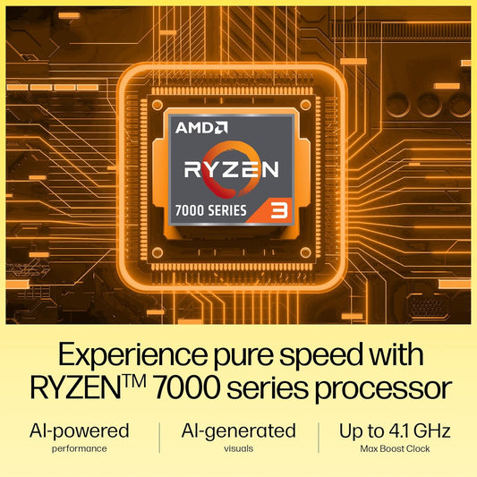 HP 15, AMD Ryzen 3 7320U (8GB LPDDR5, 512GB SSD) FHD, Anti-Glare, Micro-Edge, 15.6"/39.6cm, Win 11, Office 21, Silver, 1.59kg, fc0154AU, AMD Radeon Graphics, 1080p FHD Camera Laptop