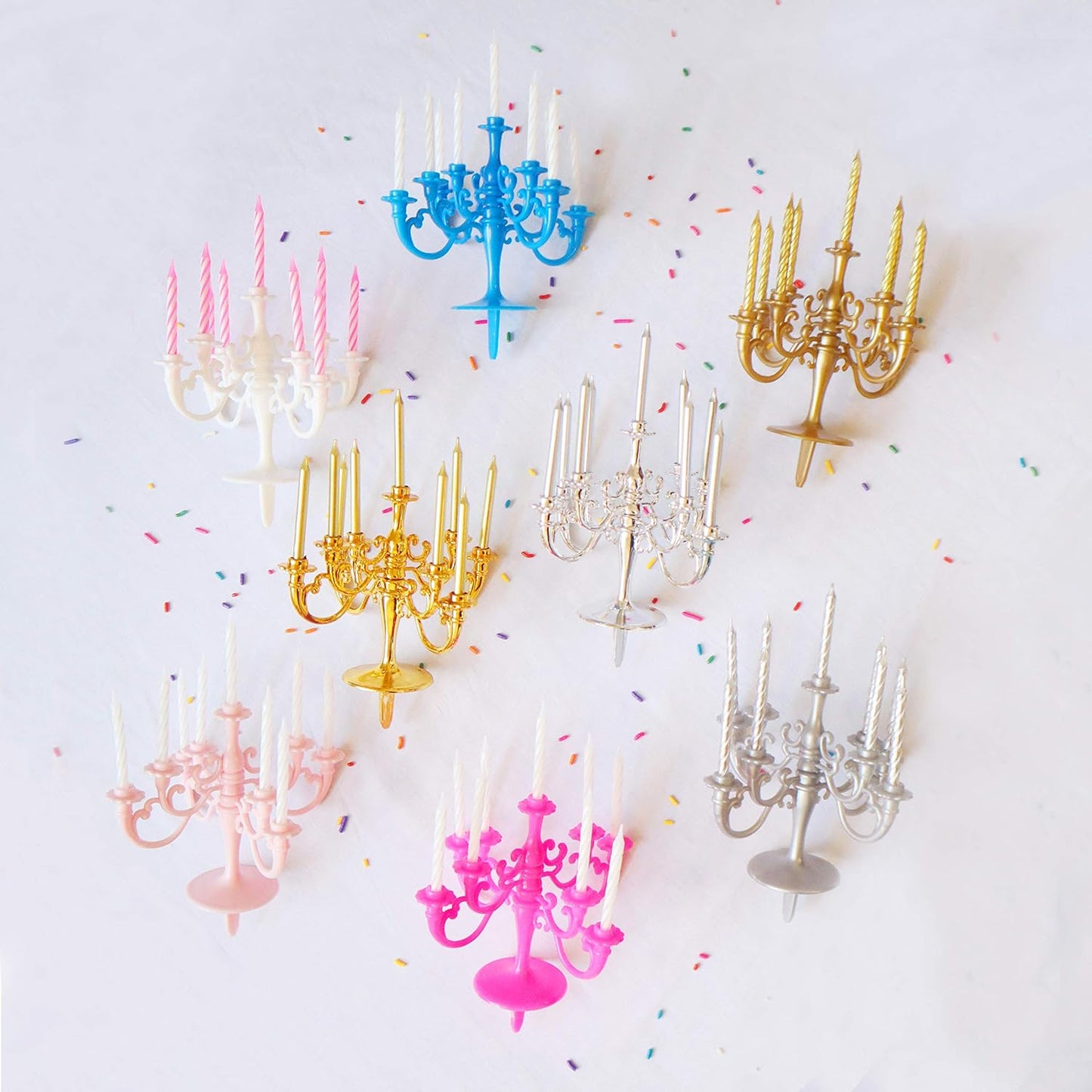 Luxury Birthday Candle Set | Elegant Cake Toppers & Holders for Parties and Proposals - Springkart 