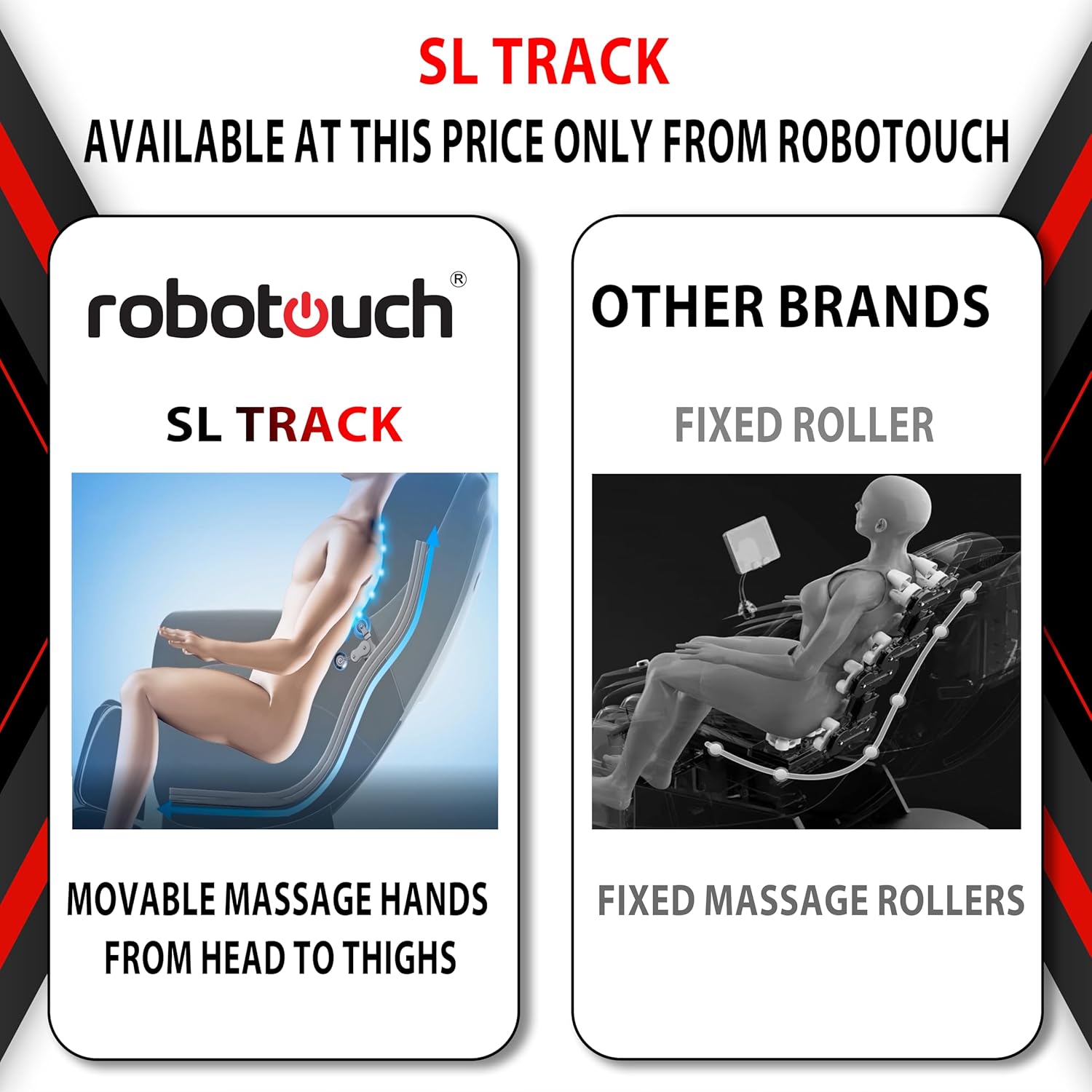 RoboTouch EcoLax SL Track Zero Gravity Full Body Electric Massage Chair (Brown)
