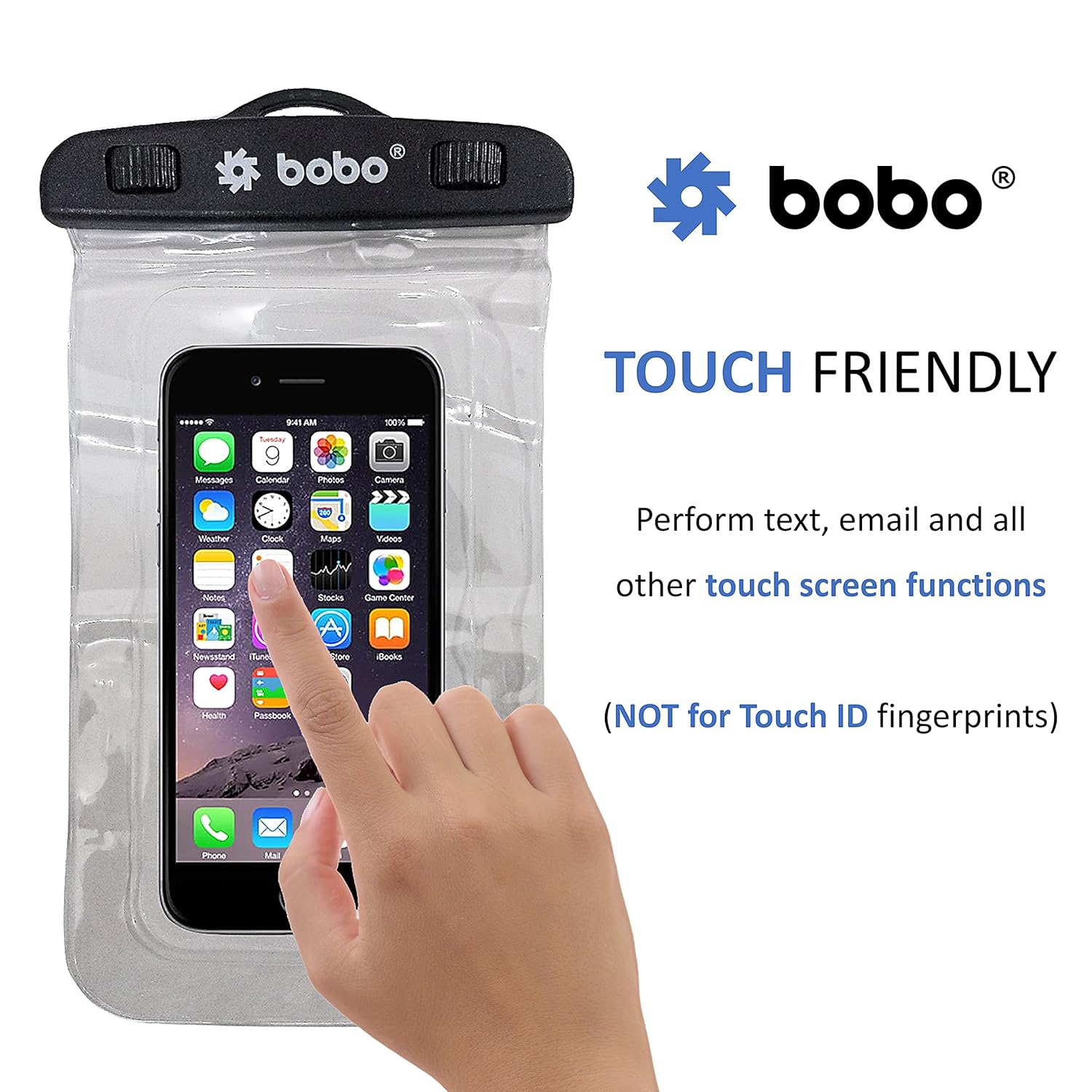 BOBO Universal Waterproof Pouch (Big Size) Cellphone Dry Bag Case for Smartphone – Transparent (Pack of 1)