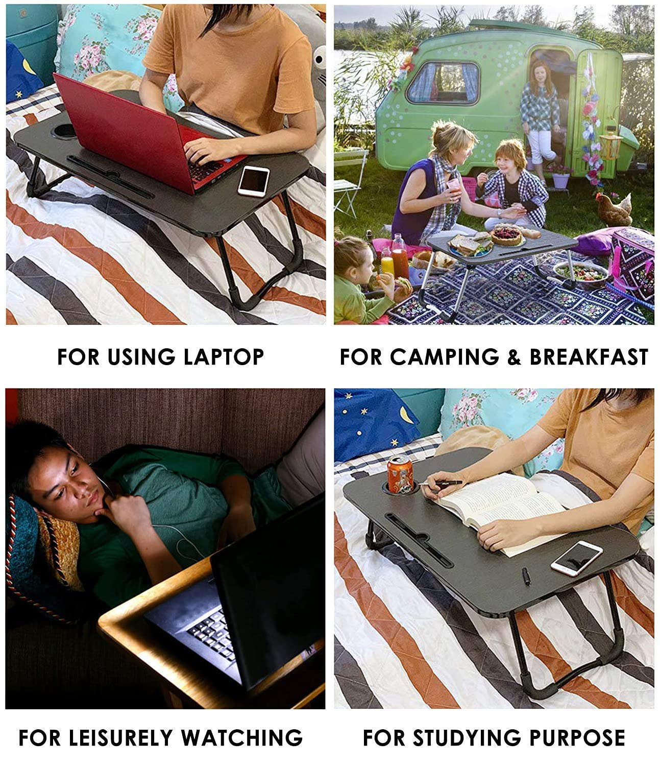Multifunctional Laptop Desk with Cup Holder - Springkart 