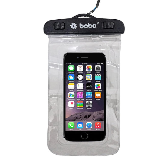 BOBO Universal Waterproof Pouch (Big Size) Cellphone Dry Bag Case for Smartphone – Transparent (Pack of 1)