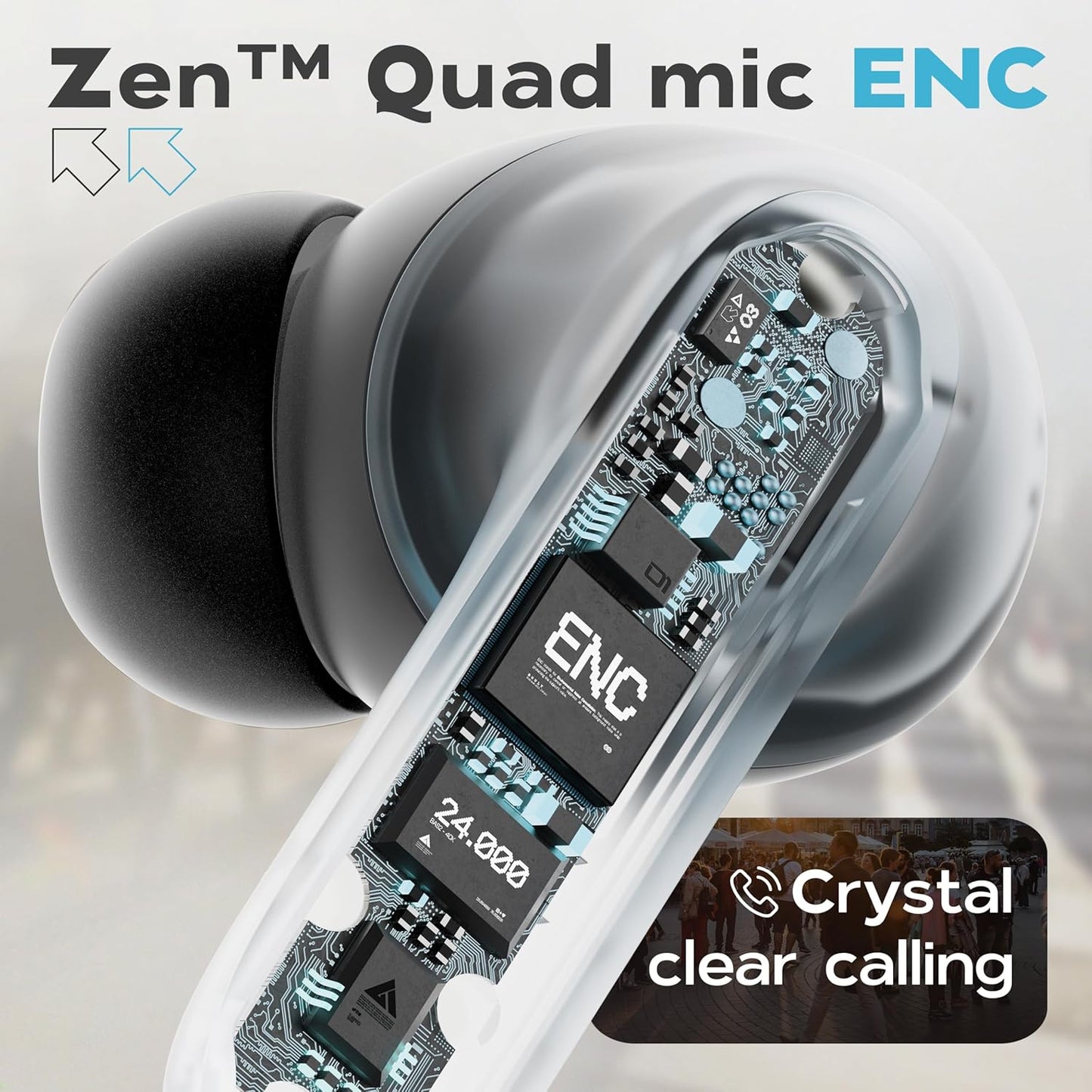 Boult Audio Z40 Pro with 100H Playtime, Quad Mic ENC, 45ms Low Latency Gaming, Premium Rubber Grip Case, 13mm Bass Drivers, Made in India TWS Bluetooth 5.3 Truly Wireless in Ear Earbuds (Metal) - Springkart 