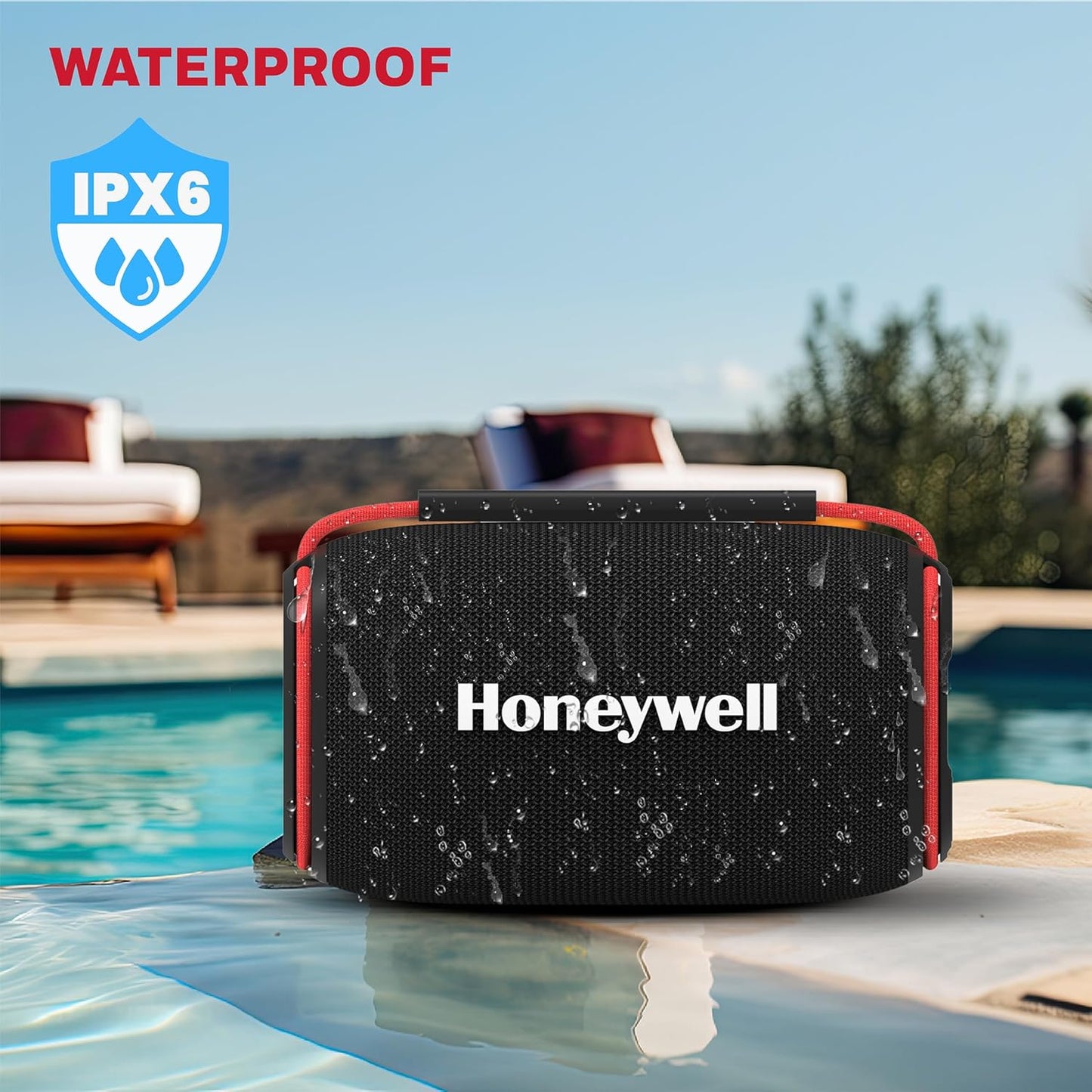 Honeywell Suono P400 Bluetooth 5.3 Wireless Portable Speaker, 15W Output, Deep Bass, 10H Playtime, IPX6, TWS Pairing, RGB Lights, SD/AUX/Type-C Support, Built-in Mic, 78mm Drivers, 2-Year Warranty